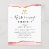 goudstaartepel Nurse pinning ceremonie Uitnodiging (Voorkant)