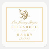 goudstaartwacht vierkante sticker (Voorkant)