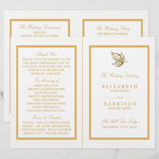  goudstaartwuwprogramma voor rondvliegende vlinder (Voorkant / Achterkant)