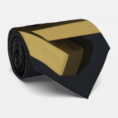 Goudstaven in bulk op een zwarte achtergrond stropdas (Opgerold)