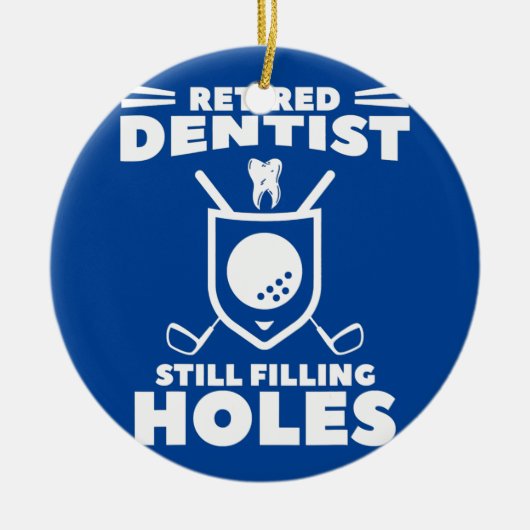 Goudste Dentist nog steeds vult Holle Golf Golfer Keramisch Ornament (Voorkant)