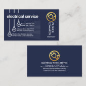 Goudstekker voor lampen visitekaartje (Voorkant / Achterkant)