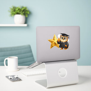 Goudster-prestatie vinyl laptopsticker product sticker