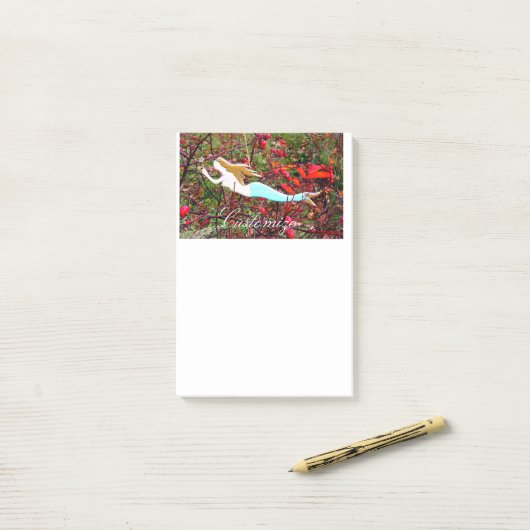 goudster zeemeermin post-it® notes (Op bureau)