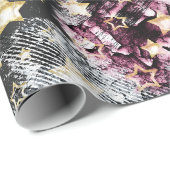 Goudsterren grof abstract stijlvol, modern stedeli cadeaupapier (Rol Hoek)