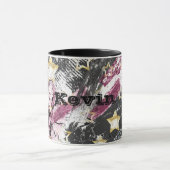 Goudsterren grof abstract stijlvol, modern stedeli mok (Midden)