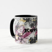 Goudsterren grof abstract stijlvol, modern stedeli mok (Voorkant links)