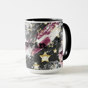 Goudsterren grof abstract stijlvol, modern stedeli mok