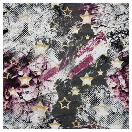 Goudsterren grof abstract stijlvol, modern stedeli stof (Swatch)
