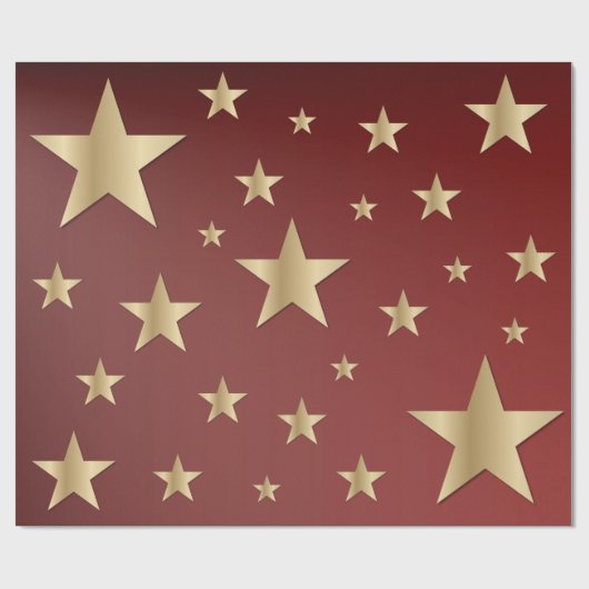 Goudsterren Inpakpapier (Vlak)