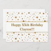 Goudsterren met bericht van geboorte kaart (Voorkant / Achterkant)