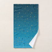 Goudsterren op blauw. bad handdoek (Handdoek)