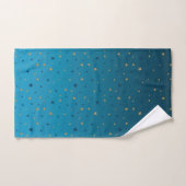 Goudsterren op blauw. bad handdoek (Handdoek)