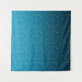 Goudsterren op blauw. wandkleed (Voorkant (horizontaal))