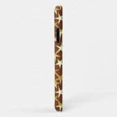Goudsterren op chocoladebruin Case-Mate iPhone case (Achterkant/rechts)