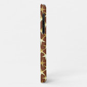 Goudsterren op chocoladebruin Case-Mate iPhone case (Achterkant/links)