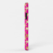 Goudsterren op de roze fuchsia roze Case-Mate iPhone case (Achterkant/rechts)