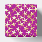 Goudsterren op een paars oudste gouden sterren bedankdoosjes (Bovenkant)