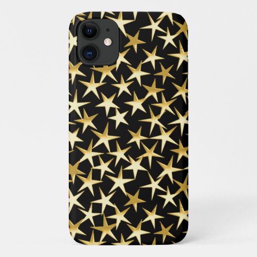 Goudsterren op een zwarte achtergrond Case-Mate iPhone case (Achterkant)