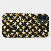 Goudsterren op een zwarte achtergrond Case-Mate iPhone case (Achterkant (horizontaal))