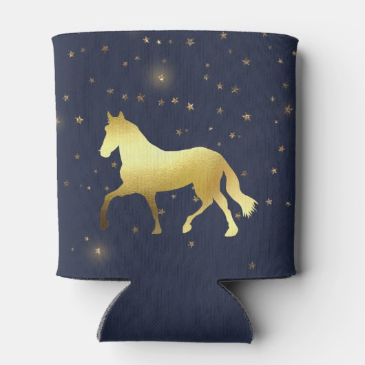 goudsterren ruitermonogram blikjeskoeler (Achterkant)