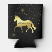 goudsterren ruitermonogram blikjeskoeler (Voorkant)