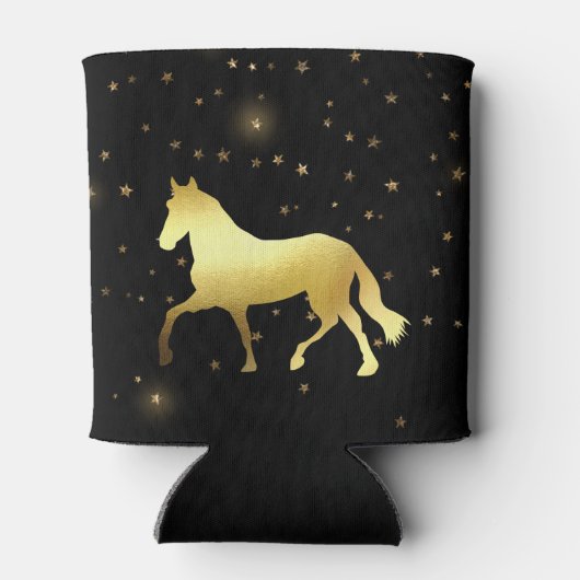 goudsterren ruitermonogram blikjeskoeler (Achterkant)