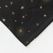 goudsterren ruitermonogram fleece deken (Hoek)