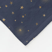 goudsterren ruitermonogram fleece deken (Hoek)