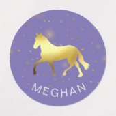 goudsterren ruitermonogram labels (Design 2)