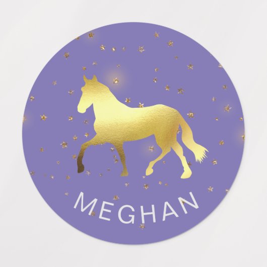 goudsterren ruitermonogram labels (Design 2)