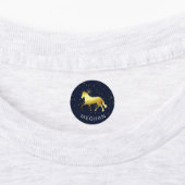 goudsterren ruitermonogram labels (Aangebracht)