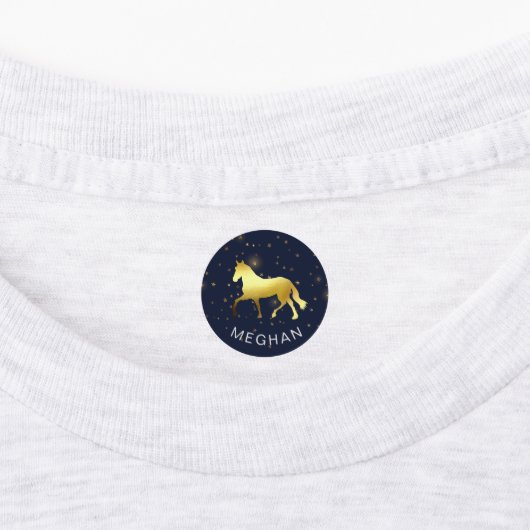 goudsterren ruitermonogram labels (Aangebracht)