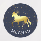 goudsterren ruitermonogram labels (Design 1)