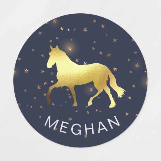 goudsterren ruitermonogram labels (Design 1)