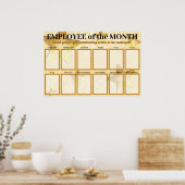 Goudsterren werknemer van de maandelijkse fotoweer poster (Keuken)