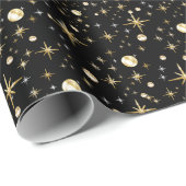 Goudsterren, zwart en goud cadeaupapier (Rol Hoek)
