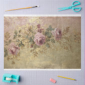 Goudstof,  Bloemen & Patina Tissuepapier (Craft)