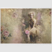 Goudstof,  fee, Romantiek & Bloemen Tissuepapier (Voorkant)