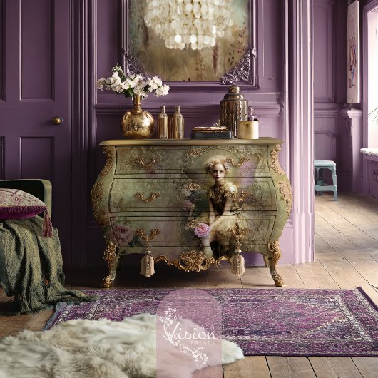 Goudstof,  fee, Romantiek & Bloemen Tissuepapier