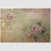 Goudstof, vervaagde romantische bloem, & Patina Tissuepapier (Voorkant)