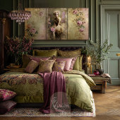 Goudstof, vervaagde romantische bloem, & Patina Tissuepapier