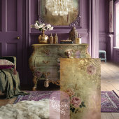 Goudstof, vervaagde romantische bloem, & Patina Tissuepapier