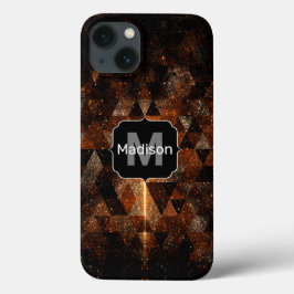Goudstraal in meetkundig dunne universum Monogram Case-Mate iPhone Case