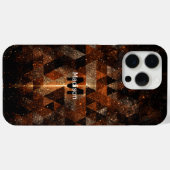 Goudstraal in meetkundig dunne universum Monogram Case-Mate iPhone Case (Achterkant (horizontaal))