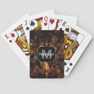 Goudstraal in meetkundig dunne universum Monogram Pokerkaarten