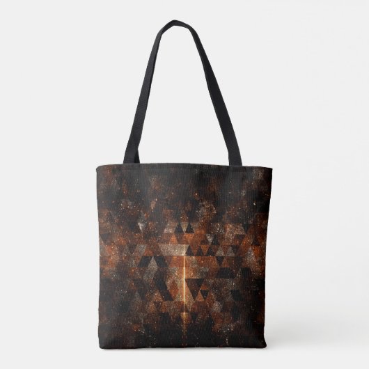 Goudstraal in meetkundig dunne universum Monogram Tote Bag (Achterkant)