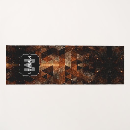Goudstraal in meetkundig dunne universum Monogram Yogamat (Voorkant (horizontaal))