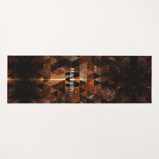 Goudstraal in meetkundig dunne universum Monogram Yogamat (Voorkant (horizontaal))