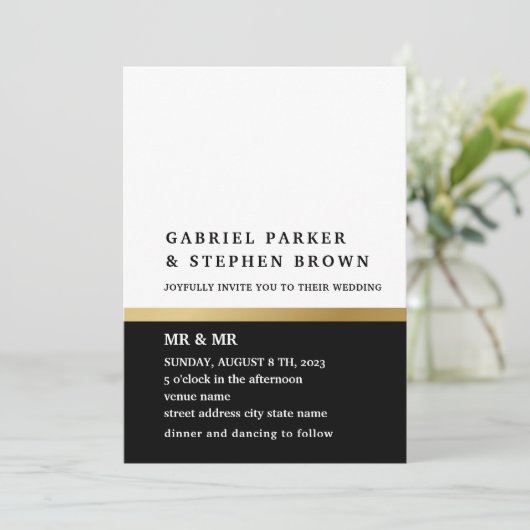 Goudstreep. Elegant donkerbruine en witte bruine b Kaart (Staand voorkant)